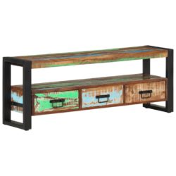 TV-benk 120x30x45 cm gjenvunnet heltre