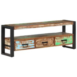 TV-benk 120x30x45 cm gjenvunnet heltre