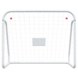 Fotballmål med nett hvit 125x96x60 cm stål og polyester