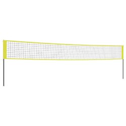 Volleyballnett gul og svart 823×244 cm PE stoff