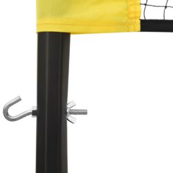 Volleyballnett gul og svart 823×244 cm PE stoff