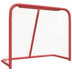 Hockeymål rød og hvit 183x71x122 cm polyester