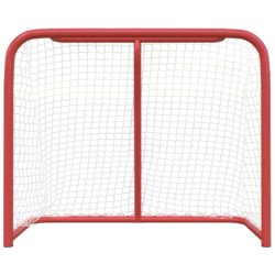 Hockeymål rød og hvit 183x71x122 cm polyester