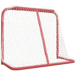 Hockeymål rød og hvit 183x71x122 cm polyester