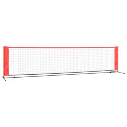 Tennisnett svart og rød 400x100x87 cm polyester