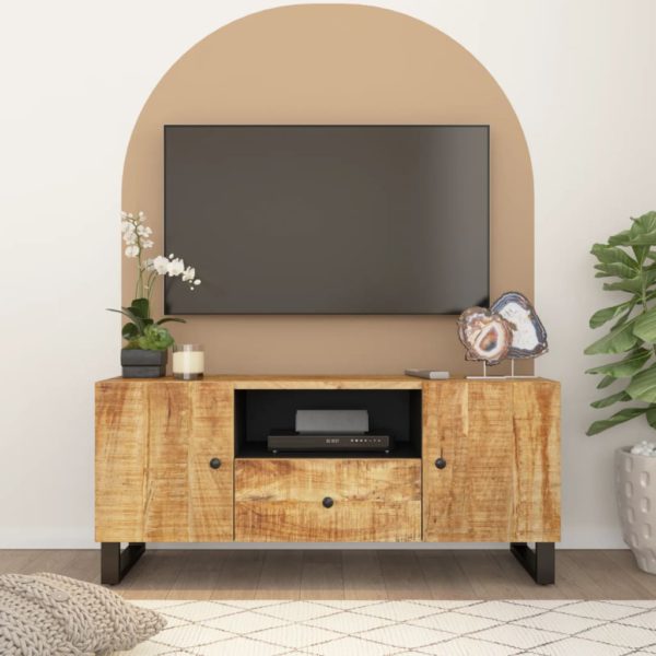 TV-benk 105×33,5×46 cm heltre mango og konstruert tre