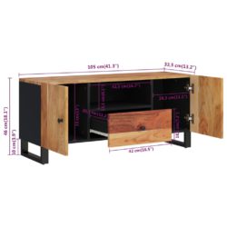 TV-benk 105×33,5×46 cm heltre akasie og konstruert tre