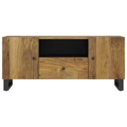 TV-benk 105×33,5×46 cm heltre mango og konstruert tre