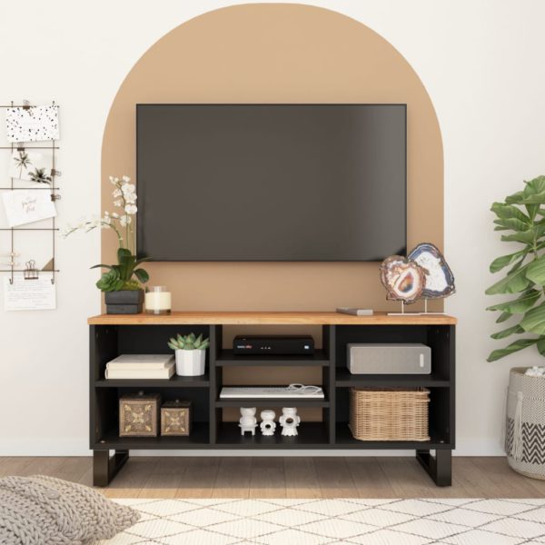 TV-benk 100x33x46 cm heltre akasie og konstruert tre