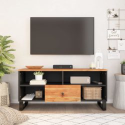 TV-benk 100x33x46 cm heltre akasie og konstruert tre