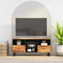 TV-benk 100x33x46 cm heltre mango og konstruert tre