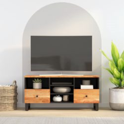 TV-benk 100x33x46 cm heltre akasie og konstruert tre