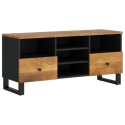 TV-benk 100x33x46 cm heltre mango og konstruert tre