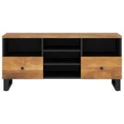 TV-benk 100x33x46 cm heltre mango og konstruert tre