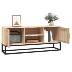 TV-benk 105x30x45 cm konstruert tre og jern