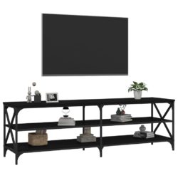 TV-benk svart 160x40x50 cm konstruert tre