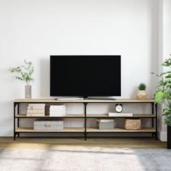 TV-benk sonoma eik 180x30x50 cm konstruert tre og metall