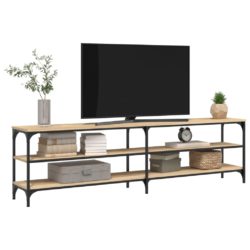 TV-benk sonoma eik 180x30x50 cm konstruert tre og metall