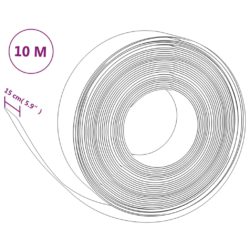 Hagekanter 3 stk grå 10 m 15 cm polyetylen