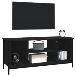 TV-benk svart 102x35x45 cm konstruert tre