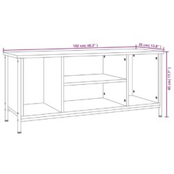 TV-benk svart 102x35x45 cm konstruert tre