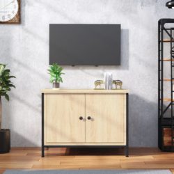 TV-benk med dører sonoma eik 60x35x45 cm konstruert tre