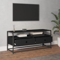 TV-benk svart 100x35x45 cm konstruert tre