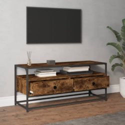 TV-benk røkt eik 100x35x45 cm konstruert tre