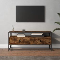 TV-benk røkt eik 100x35x45 cm konstruert tre