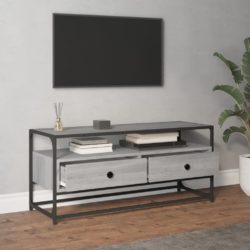 TV-benk grå sonoma 100x35x45 cm konstruert tre