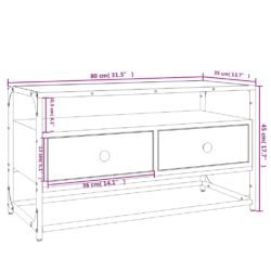 Skoskap grå sonoma 100x35x55 cm konstruert tre