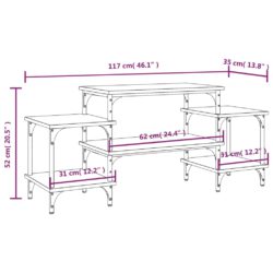 TV-benk sonoma eik 117x35x52 cm konstruert tre