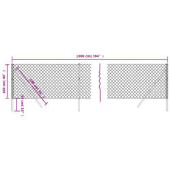 Kjedegjerde grønn 1×10 m