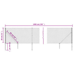 Nettinggjerde med stolpespyd 0,8×10 m grønn