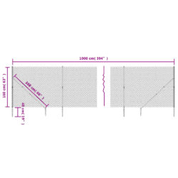 Nettinggjerde med stolpespyd 1,6×10 m grønn