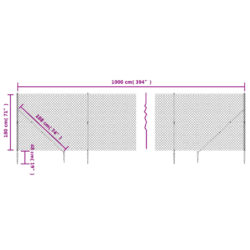 Nettinggjerde med stolpespyd 1,8×10 m grønn