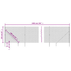 Nettinggjerde med stolpespyd 2,2×10 m grønn