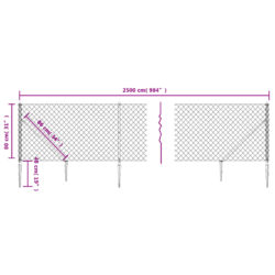 Nettinggjerde med stolpespyd 0,8×25 m grønn