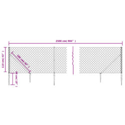 Nettinggjerde med stolpespyd 1,1×25 m grønn