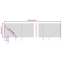 Nettinggjerde med stolpespyd 1,4×25 m grønn