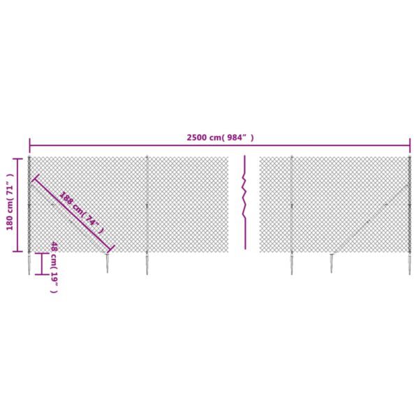 Nettinggjerde med stolpespyd 1,8×25 m grønn