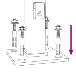 Kjettinggjerde med flens grønn 1,1×10 m