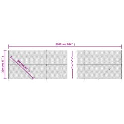 Kjettinggjerde med flens grønn 2,2×25 m