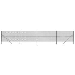 Kjettinggjerde med flens antrasitt 1,6×10 m