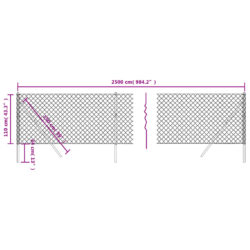 Kjedegjerde antrasitt 1,1×25 m