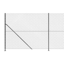 Kjettinggjerde med flens antrasitt 1,8×10 m