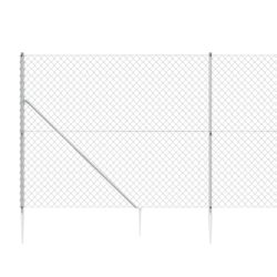 Nettinggjerde med stolpespyd 2,2×25 m sølv