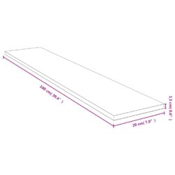 Vegghylle 100x20x1,5 cm bambus