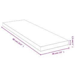 Vegghylle 60x20x2,5 cm bambus