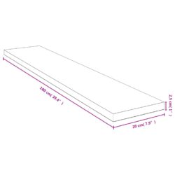 Vegghylle 100x20x2,5 cm bambus